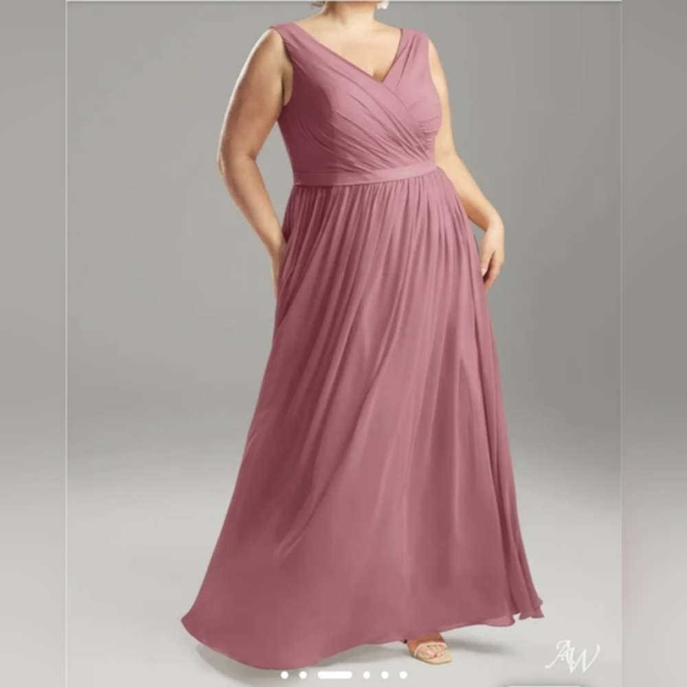 AW Gwyneth Bridesmaid Prom Formal Special Occasion Wedding Guest Dress, 16, Rose